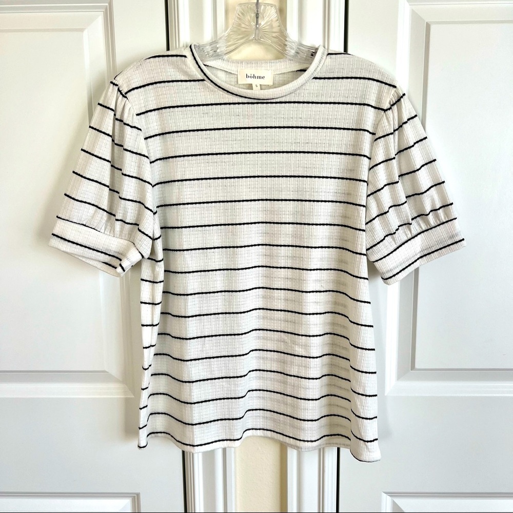 Böhme Striped Puff Sleeve Tee